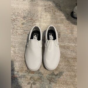 Perforated White Vans